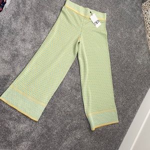 NWT Zara Jacquard Print Pants